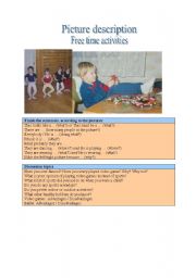 English Worksheet: Free time 1 - picture description