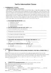 English worksheet: test