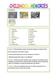 English Worksheet: CHILDHOOD MEMORIES