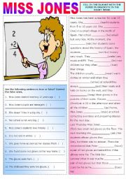 MISS JONES (PRESENT AND PAST TENSES REVISION)