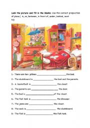 English Worksheet: Look and Answer