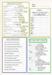 English Worksheet: Review - Verbs