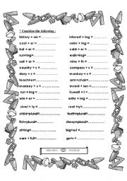 English worksheet: combinations