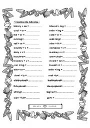 English Worksheet: combinations