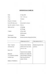 English worksheet: Lesson Plan - Writing Task