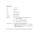 English worksheet: Lesson Plan  - Making A Phone Call