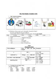English worksheet: The Past Simple of regular verbs (positive form)