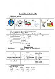 English Worksheet: The Past Simple of regular verbs (positive form)
