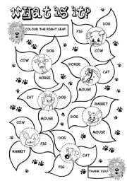 English Worksheet: What is it? (1/2) (farm animals)