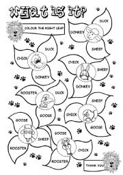 English Worksheet: What is it? (2/2) (farm animals)