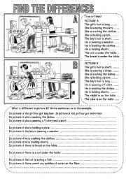 English Worksheet: FIND THE DIFFERENCES