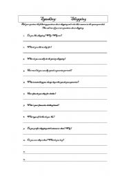 English worksheet: Shopping Questions
