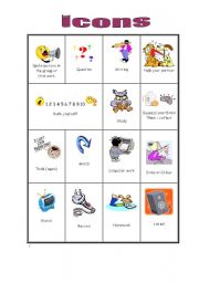 English Worksheet: Icons for printables or flashcards