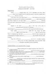 English worksheet: Verb Tenses and Linking words