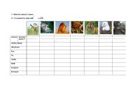 English Worksheet: Wild animals actions