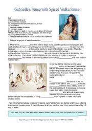 English Worksheet: DESPERATE HOUSEWIVES recipe