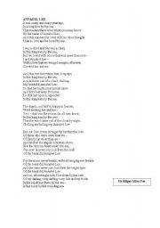 English Worksheet: a little bit of literature II