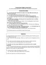 English worksheet: Present Perfect Simple or Simple Past