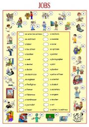 English Worksheet: jobs