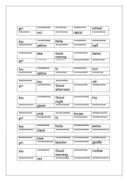 English worksheet: Bingo para alunos