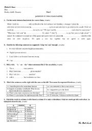 English worksheet: Test