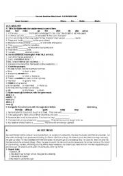English Worksheet: worksheet for 9th grades