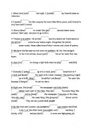 English worksheet: The tenses