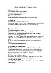 English Worksheet: drama activities