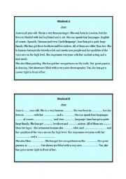 English worksheet: Jane the Singer