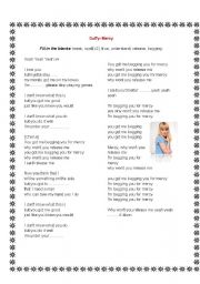 English worksheet: Duffy- Mercy Lyrics and Exercise