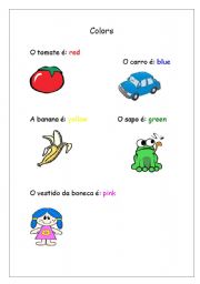 English worksheet: Colours