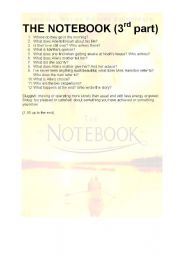 English Worksheet: the notebook third and last part