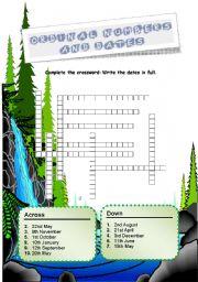 English Worksheet: Ordinal numbers and dates