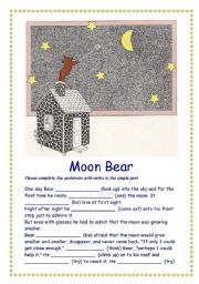 English Worksheet: Moon Bear