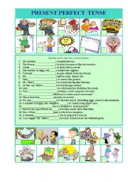 English Worksheet: PRESENT PERFECT 