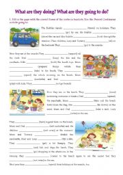 English Worksheet: The Bubbles Holidays cloze