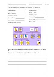 English worksheet: Simpsons family