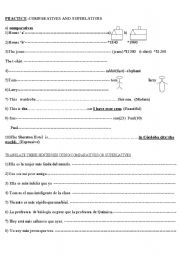 English Worksheet: comparatives and superlatives