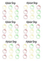 English Worksheet: alphabet bingo