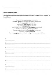 English worksheet: Classroom passive voice