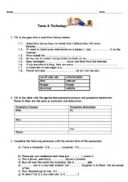 English Worksheet: Teens & Technology