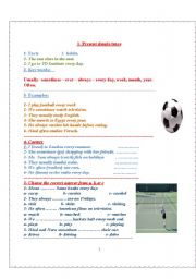 English worksheet: present simpletense