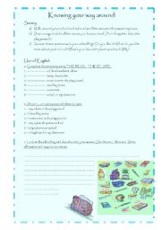 English Worksheet: knowing your way around