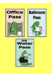 English Worksheet: School  Passes