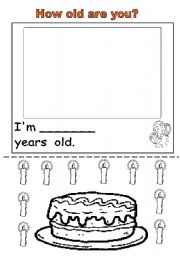 How Old Are You? Worksheet / Worksheet, worksheet - Twinkl