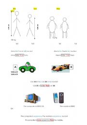 English Worksheet: comparatives