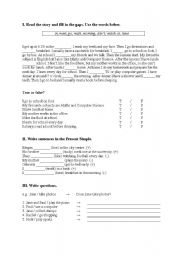 English worksheet: Elementary worksheet