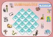 English Worksheet: COMPARATIVE BOARDGAME