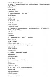 English Worksheet: passive voice test