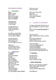 English worksheet: Situational English